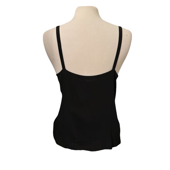 Tibi 100% Silk V-Neck Camisole Tank Top Black Size 10 Classic Minimalist Chic NY - Picture 7 of 7
